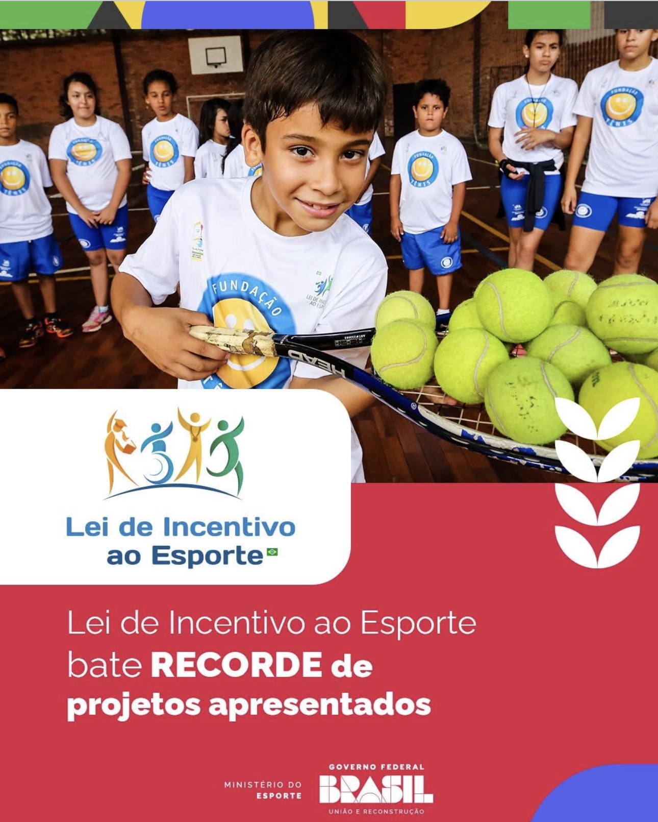 Lei de Incentivo ao Esporte — crianças e jovens praticando tênis